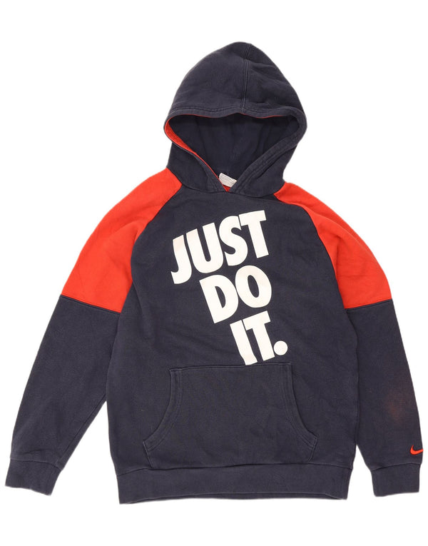 Felpa con cappuccio grafica Nike da ragazzo 13-14 anni XL Blu Colourblock Sports