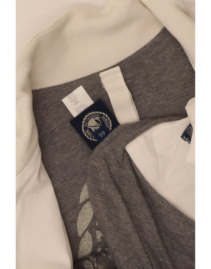 Bomber vintage da uomo IT 46 piccolo in viscosa bianca