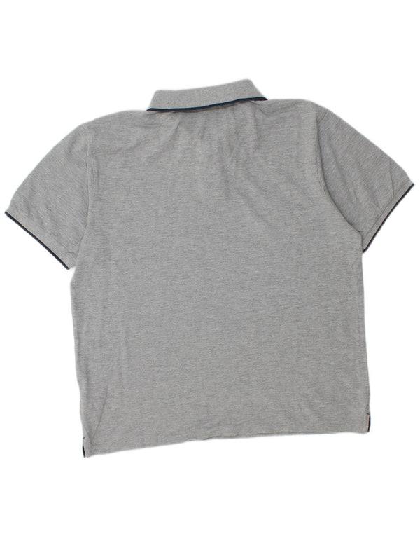 Polo da uomo North Sails grande in cotone mélange grigio