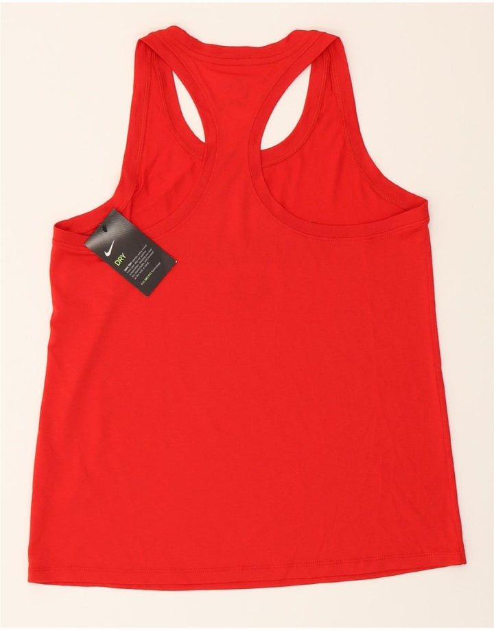 NIKE Womens Marist Graphic Vest Top UK 14 Medium Red Polyester Vintage Nike and Second-Hand Nike from Messina Hembry 