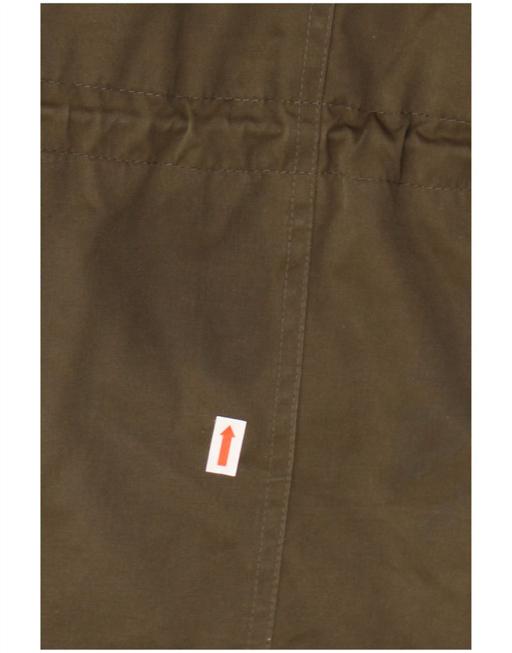 Giacca a vento con cappuccio da donna KHUJO UK 14 cotone kaki medio