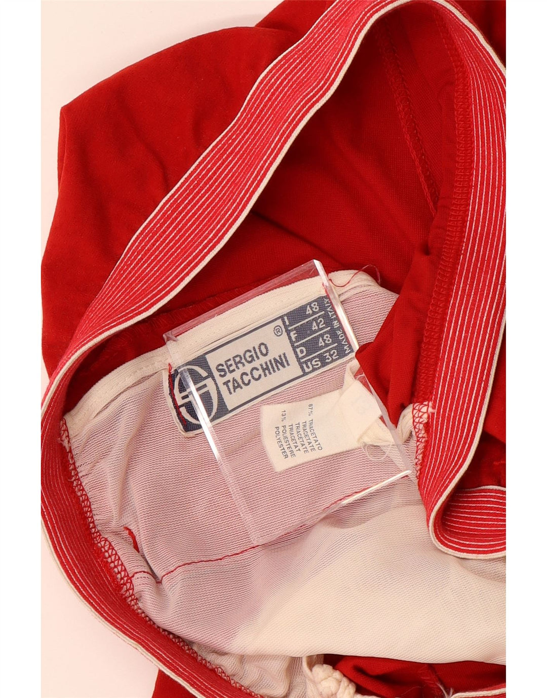 SERGIO TACCHINI Pantaloni Tuta Donna IT 48 XL W34 L29 Triacetato Rosso