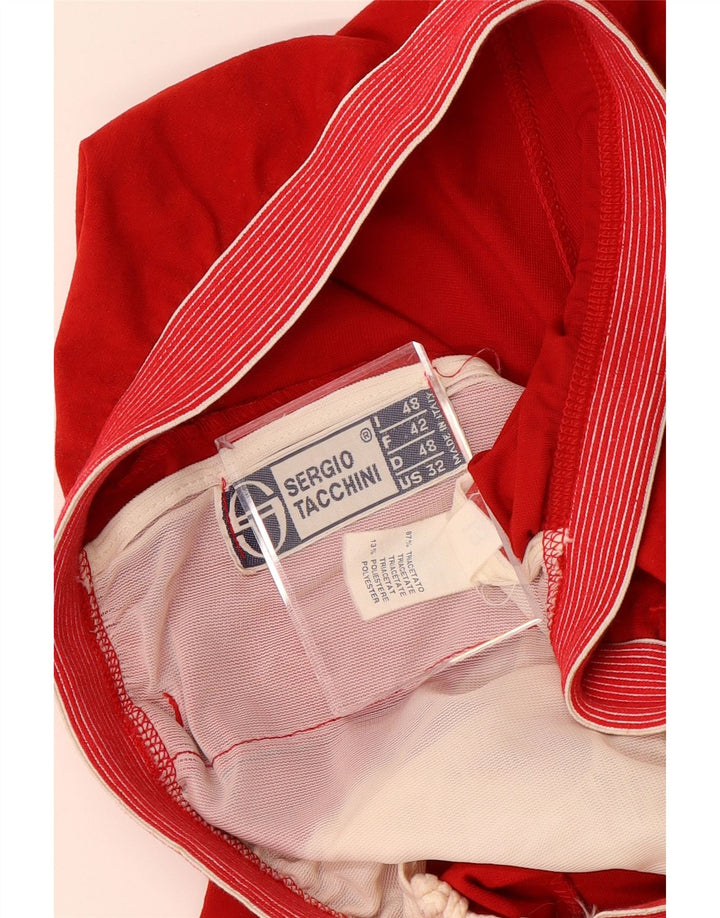 SERGIO TACCHINI Pantaloni Tuta Donna IT 48 XL W34 L29 Triacetato Rosso