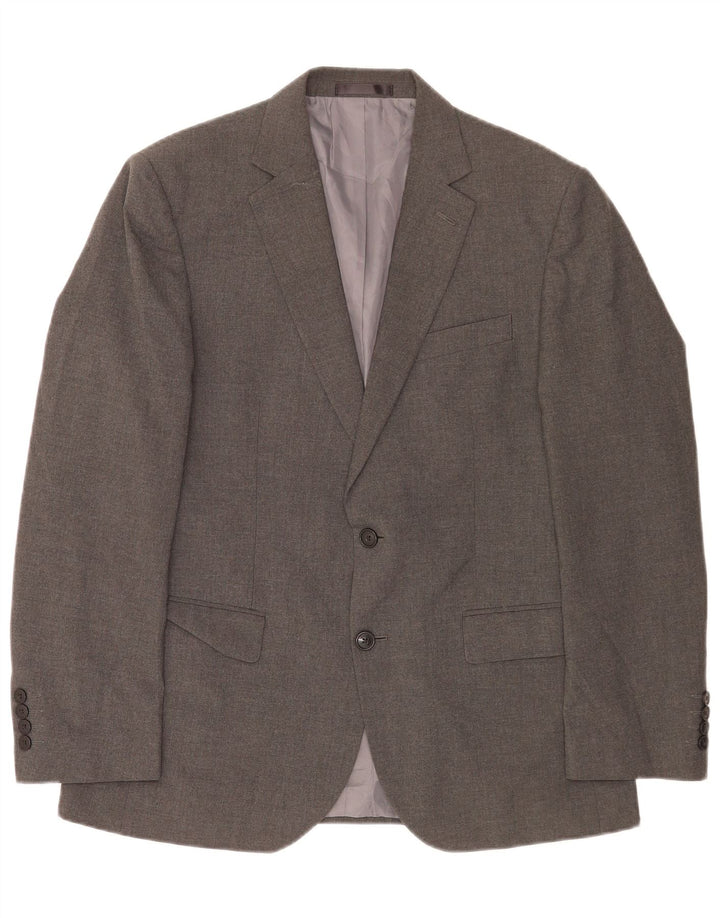 Giacca blazer a 2 bottoni vestibilità regolare da uomo Marks & Spencer UK 40 Grigio medio