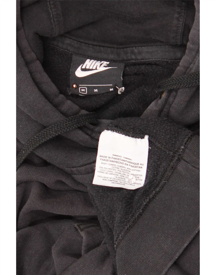 Felpa con cappuccio da uomo Nike, cotone medio nero