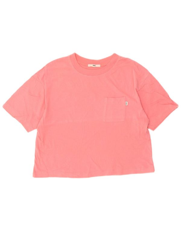 T-shirt grafica oversize corta da donna Vans UK 6 XS Rosa