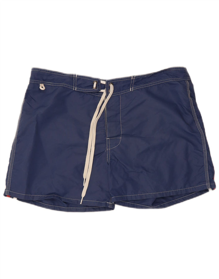 Pantaloncini da bagno da uomo Sundek grandi in nylon blu navy