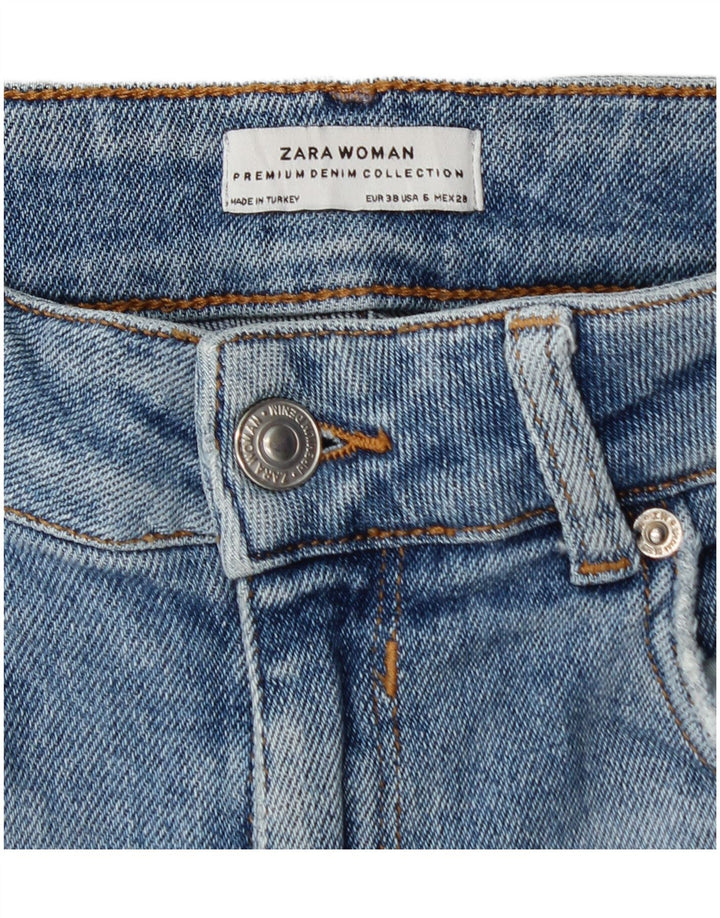 Jeans skinny effetto invecchiato Zara da donna EU 38 Small W28 L27 Blu