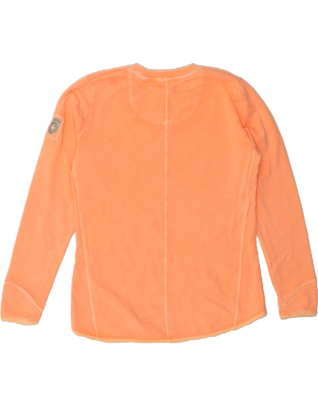 VINTAGE Womens Top Long Sleeve UK 16 Large Orange Cotton Vintage Vintage and Second-Hand Vintage from Messina Hembry 