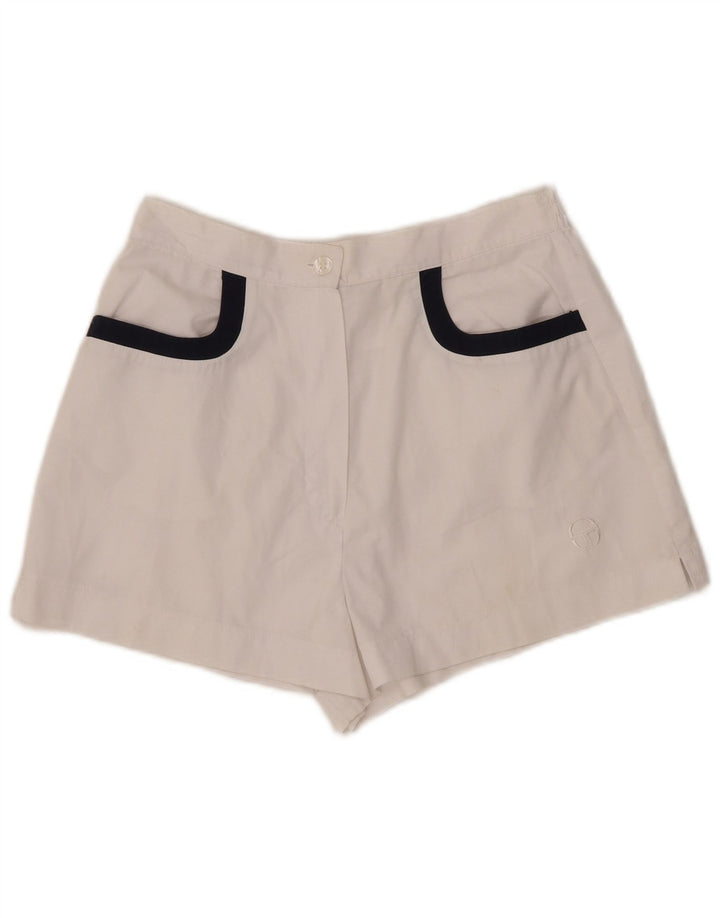 Pantaloncini sportivi da donna Sergio Tacchini EU 40 Medium W27 Sport in poliestere bianco