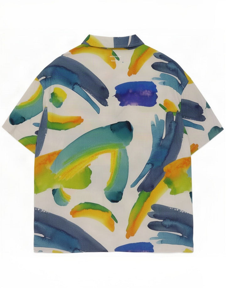 Jack & Jones Camicia a maniche corte da uomo con motivo astratto medio multicolore
