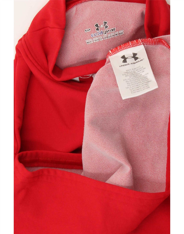 Under Armour Womens Cold Gear Top manica lunga UK 8 piccolo nylon rosso