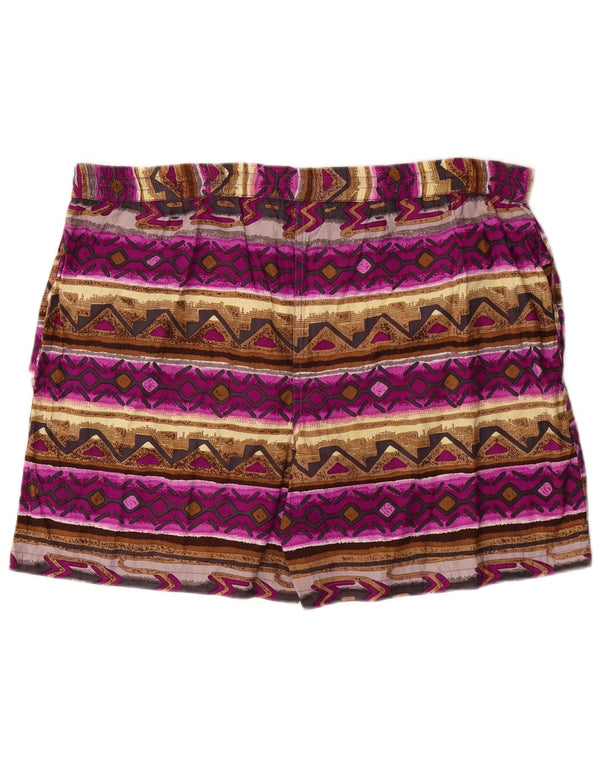 Pantaloncini da bagno da uomo Santostefano grandi in cotone Fair Isle multicolore