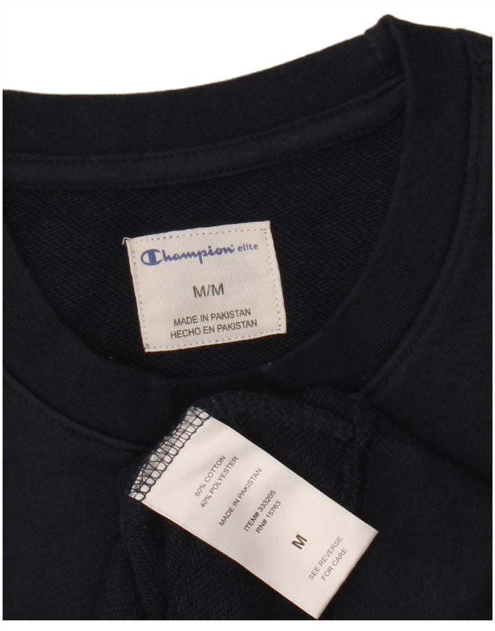 CHAMPION Felpa con grafica da uomo Maglione medio in cotone blu navy