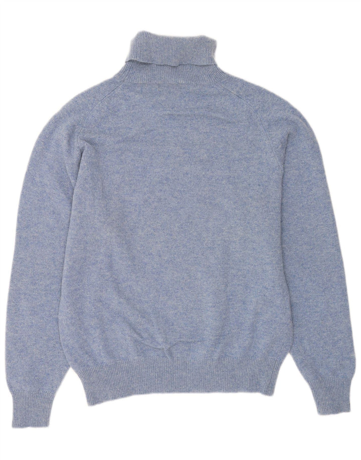 Maglione Kappa da uomo a collo alto, maglione grande, in lana screziata blu