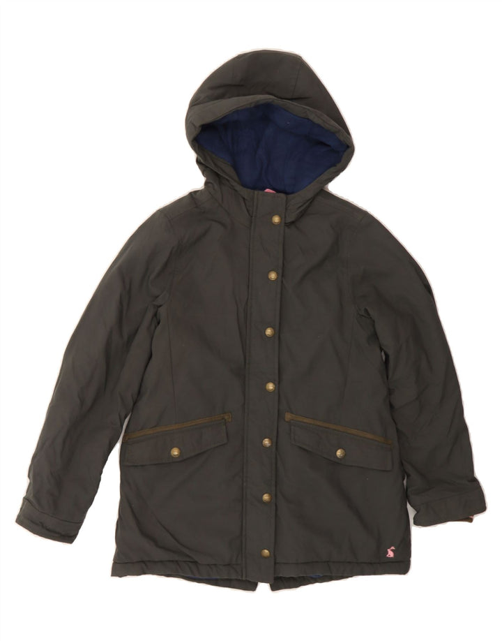 JOULES Girls Hooded Parka Jacket 9-10 Years Green Polyamide Vintage Joules and Second-Hand Joules from Messina Hembry 