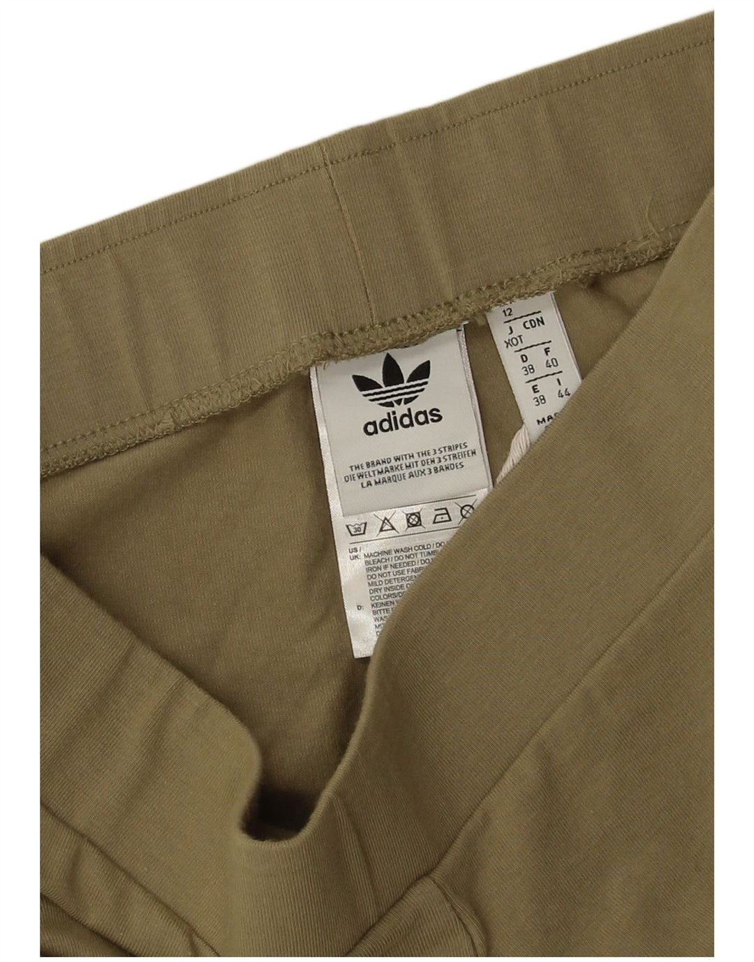 Leggings Adidas da donna UK 12 cotone kaki medio