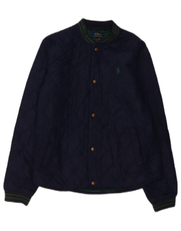Giacca trapuntata da ragazzo Polo Ralph Lauren 15-16 anni XL poliestere blu navy