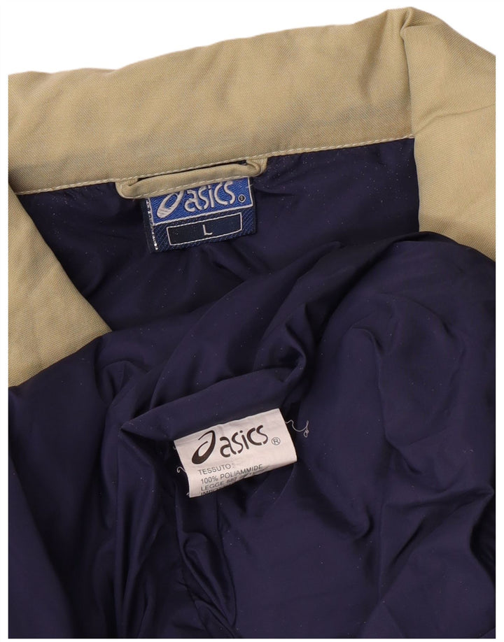Gilet imbottito da uomo Asics UK 40 Large Beige in poliammide