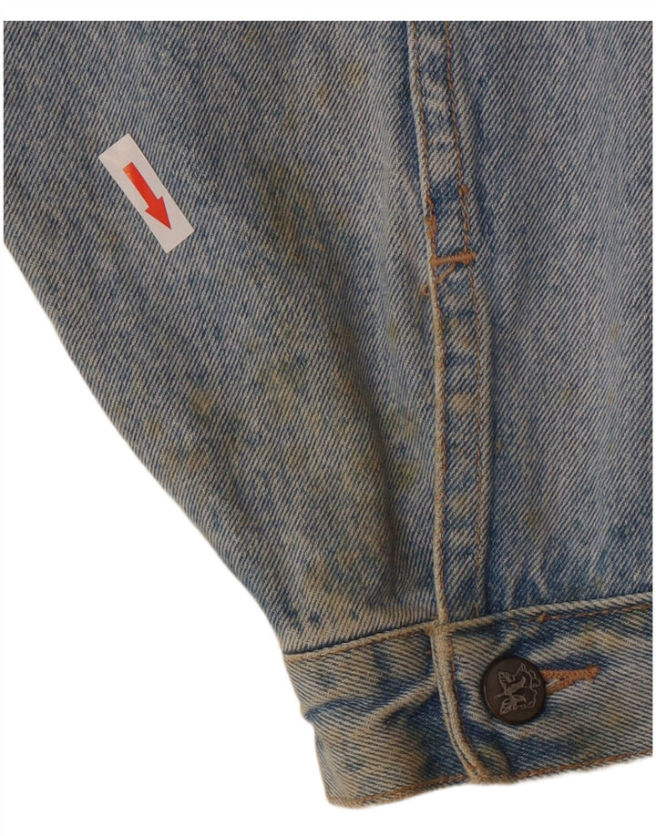 Giacca in denim da donna Ragazza UK 14 XL Blu cotone