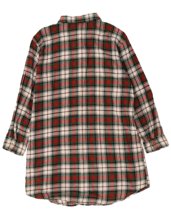 Abito camicia a maniche lunghe da donna Ralph Lauren UK 16 grande quadretto multicolore