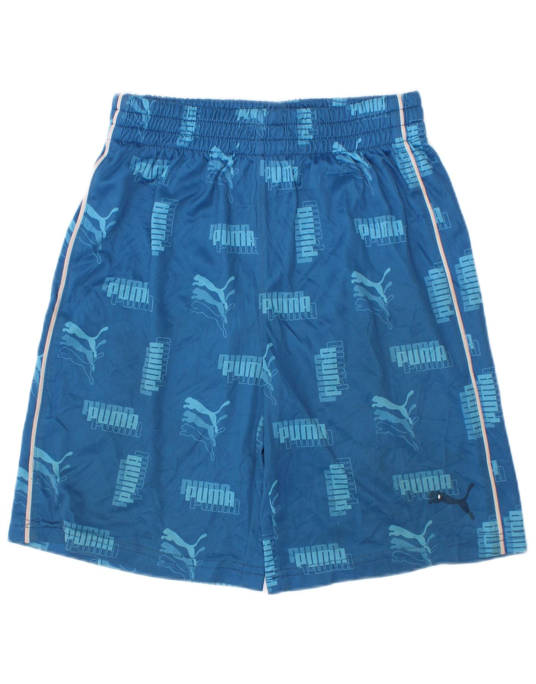 Pantaloncini sportivi grafici Puma da ragazzo 6-7 anni in poliestere blu