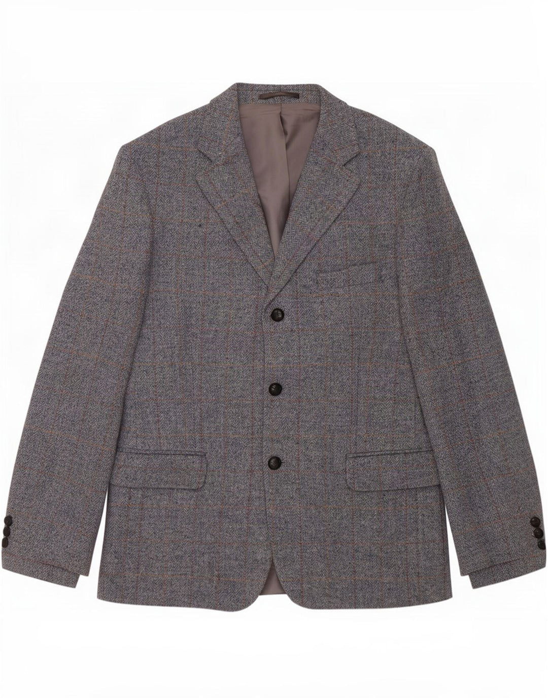 Giacca blazer da uomo a 3 bottoni Avoca UK 42 XL lana grigia