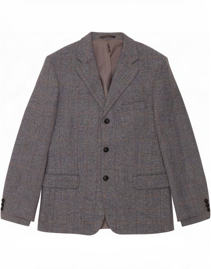 Giacca blazer da uomo a 3 bottoni Avoca UK 42 XL lana grigia