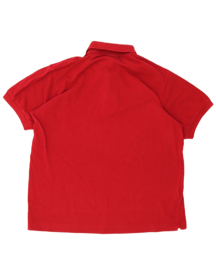 Polo da uomo Lacoste taglia 5 grande in cotone rosso