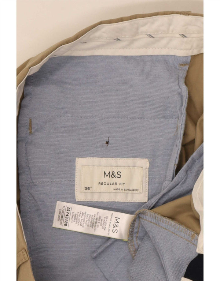 Pantaloni chino vestibilità regolare da uomo Marks & Spencer W36 L29 cotone beige