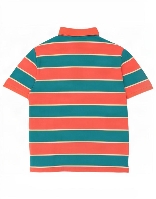 Polo da uomo Gant grande in cotone a righe multicolori
