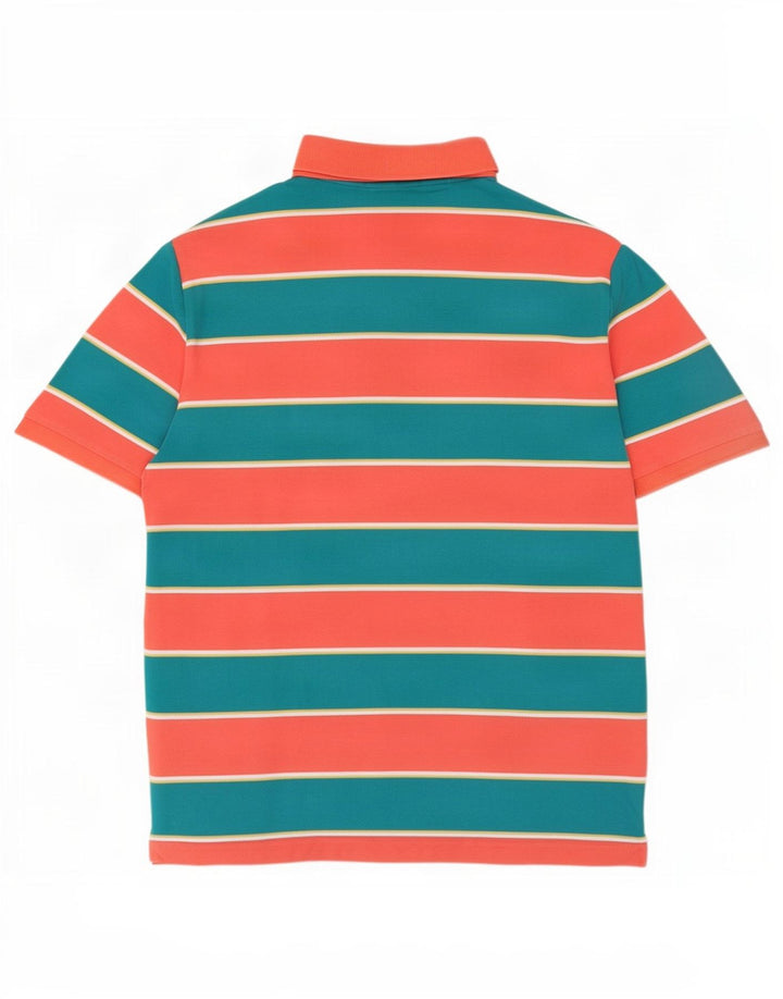 Polo da uomo Gant grande in cotone a righe multicolori
