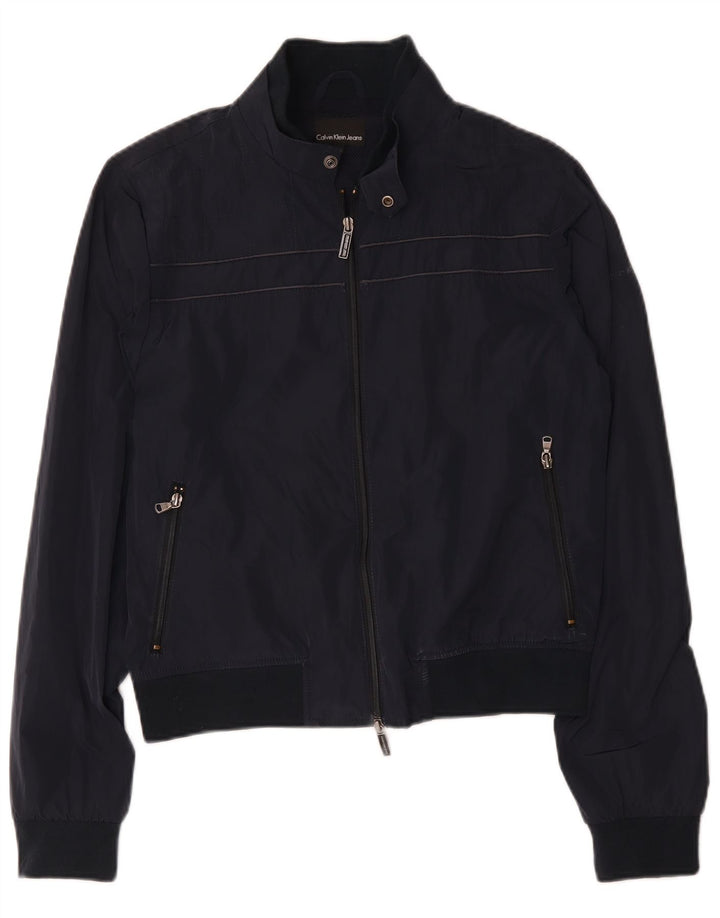 Giubbotto bomber da uomo Calvin Klein Jeans UK 40 Large poliestere blu navy
