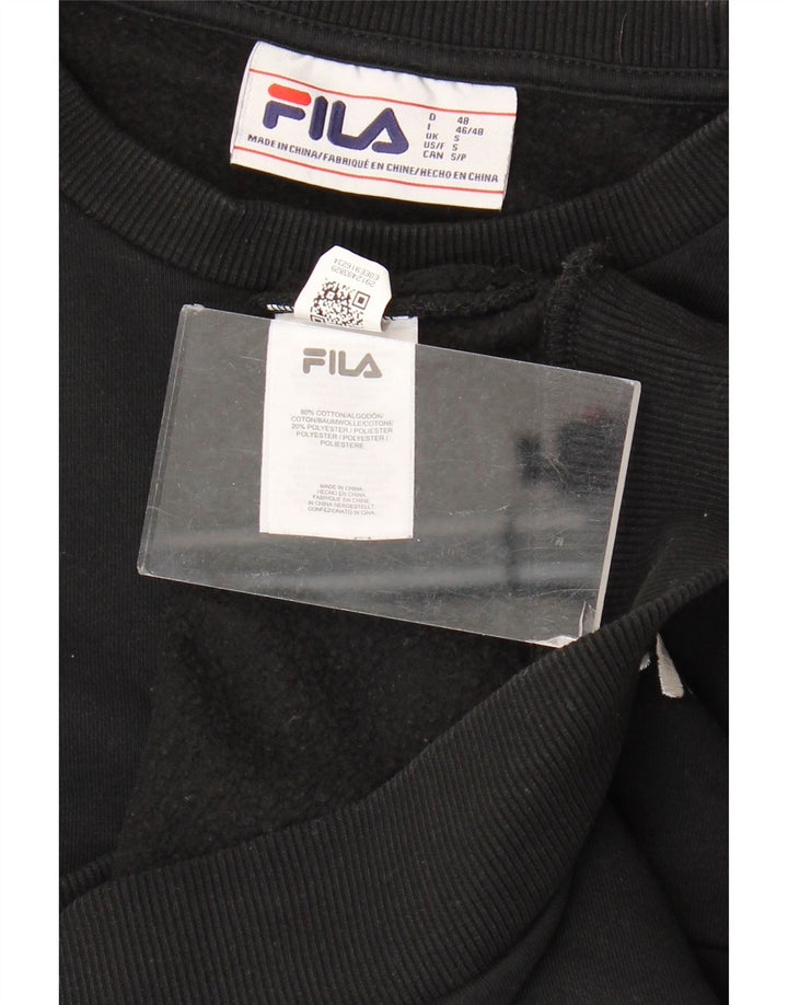 Fila Uomo Felpa Maglione Piccolo Nero Colorblock Cotone