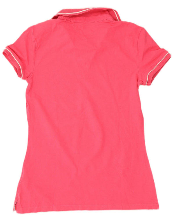 Polo da donna Tommy Hilfiger UK 10 piccola in cotone rosa