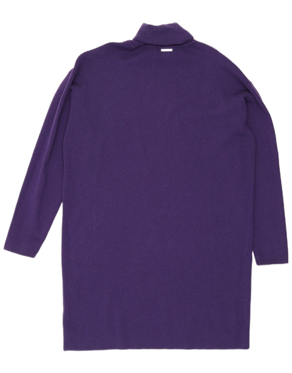 Abito maglione a maniche lunghe dalla vestibilità rilassata da donna Michael Kors UK 16 Large Viola