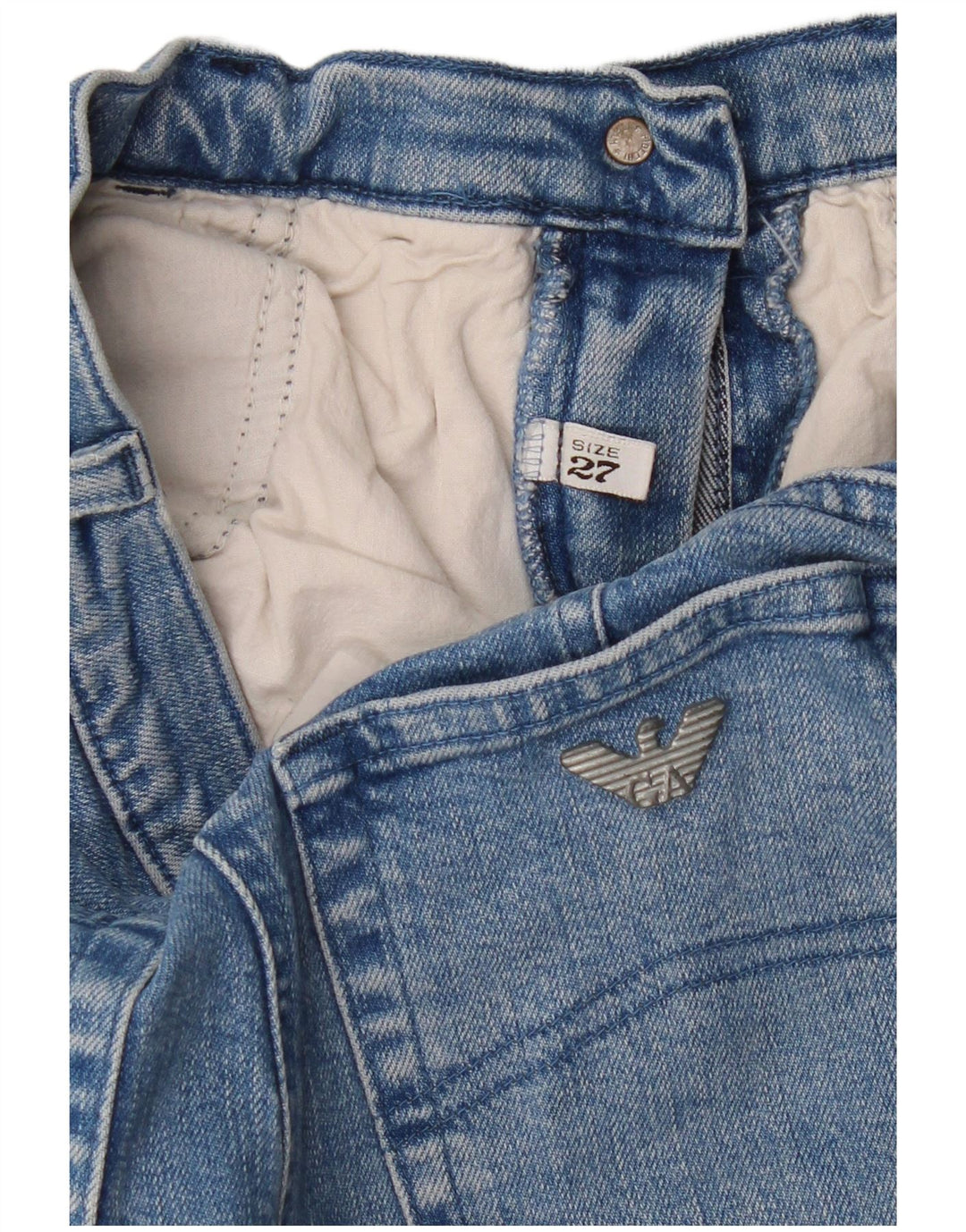 Jeans dritti da donna Armani W27 L27 Blu