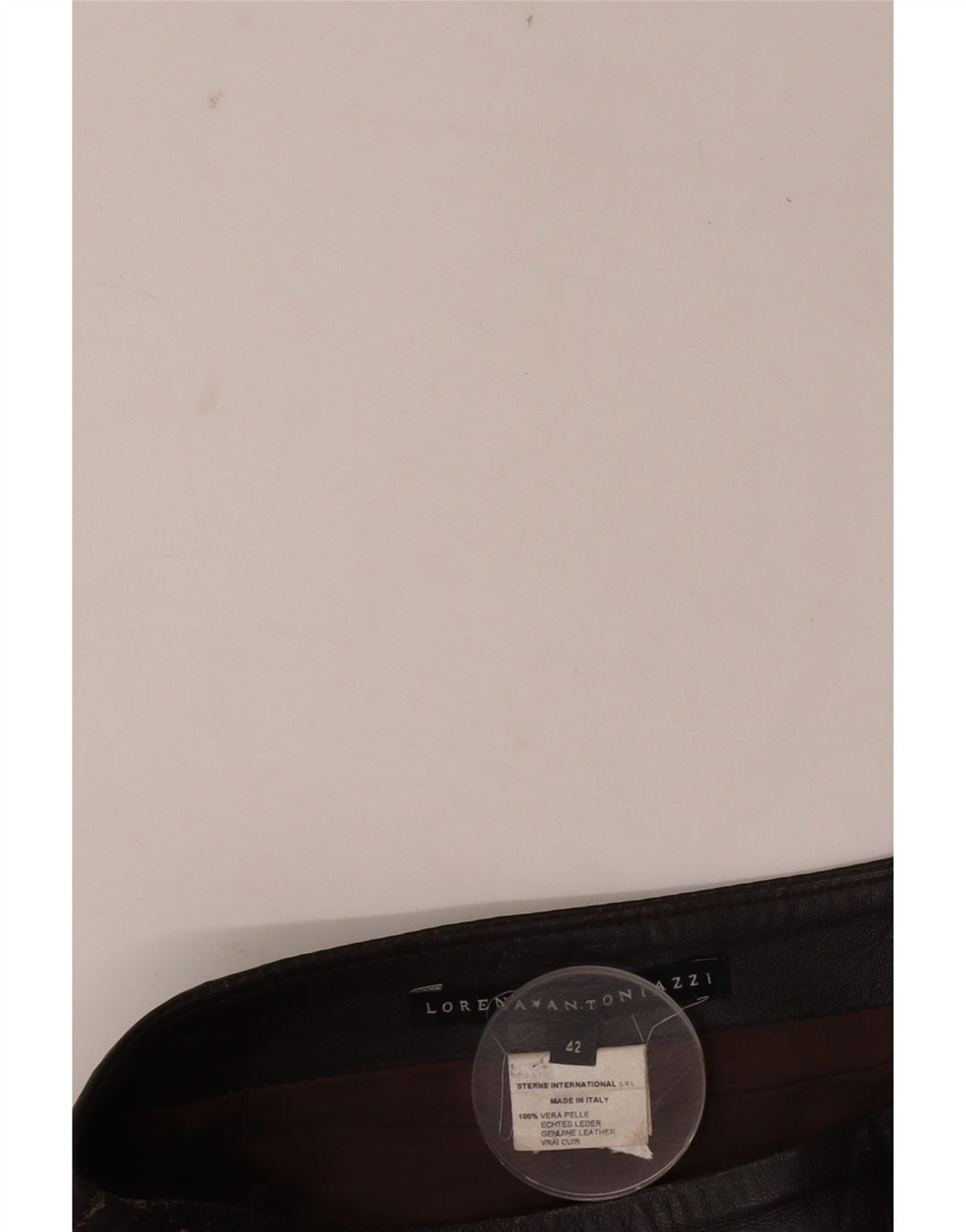 Lorena Antoniazzi Gonna in Pelle Donna IT 42 Media W26 Pelle Marrone