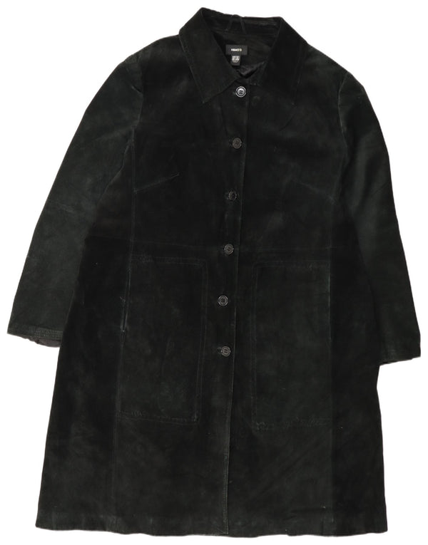 H&M Womens Suede Overcoat UK 26 4XL Black