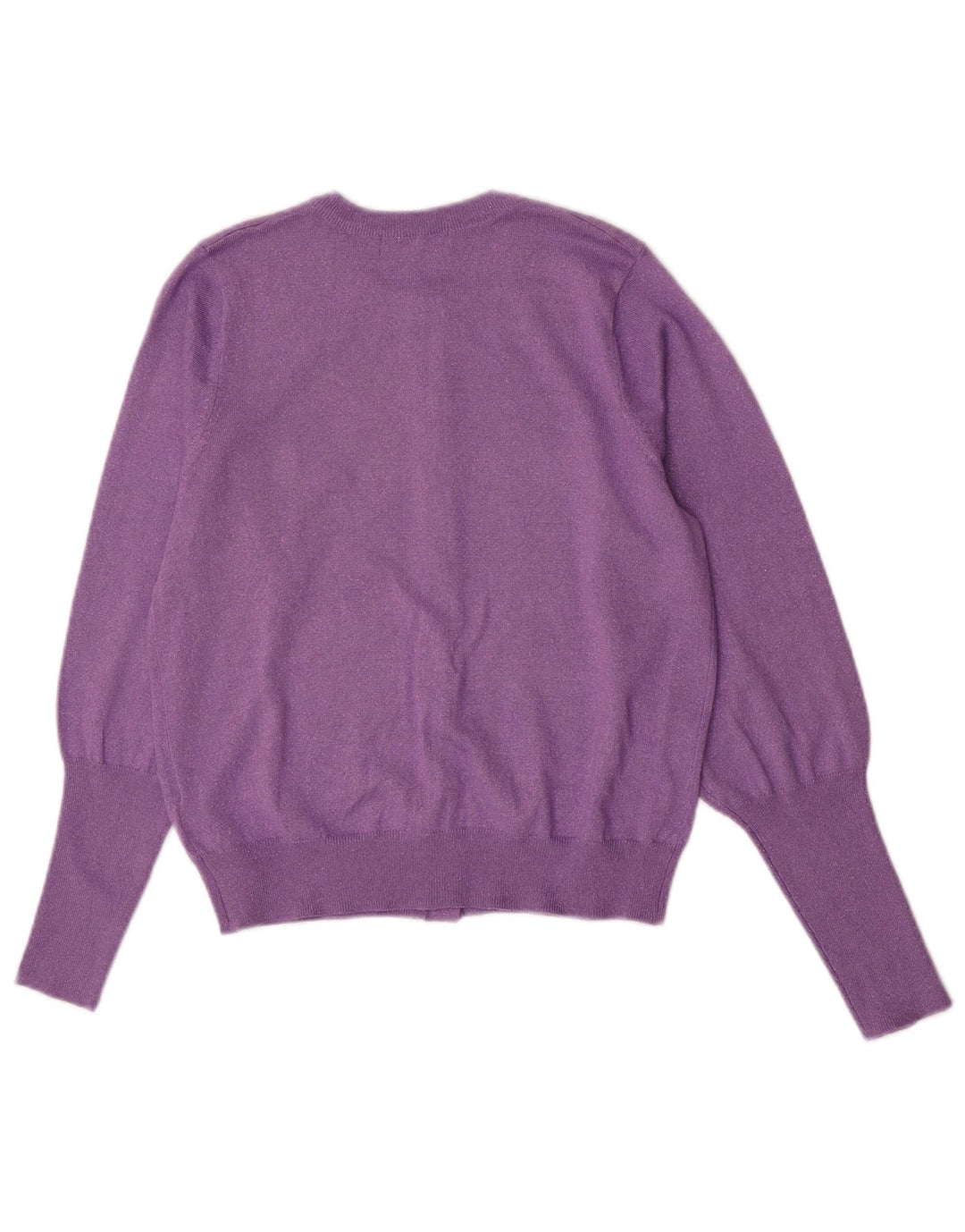 Maglione cardigan da donna Marks & Spencer UK 12 Viscosa viola medio