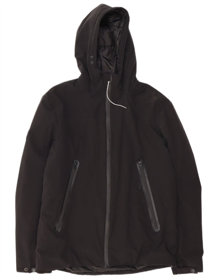 Giacca a vento con cappuccio da uomo Superdry UK 38 poliestere nero medio