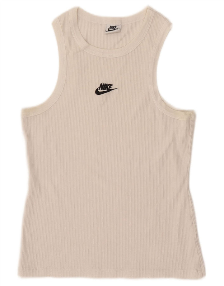 Canotta Nike da donna UK 12 cotone bianco medio