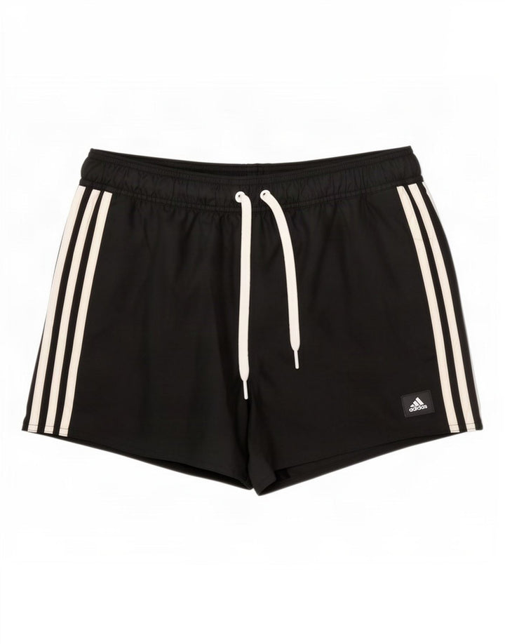 Pantaloncini sportivi da uomo Adidas medi neri in poliestere