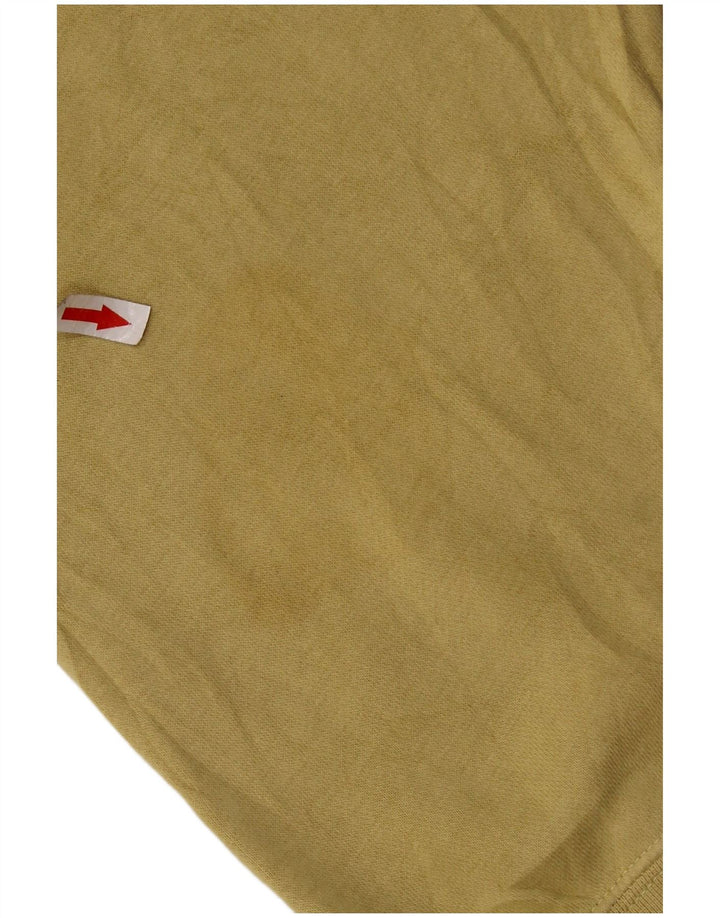 NIKE Felpa corta oversize da donna, maglione UK 14, cotone kaki medio