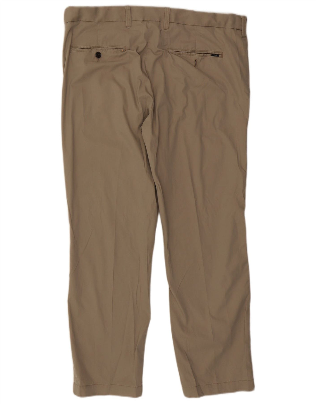 MARKS & SPENCER Pantaloni da abito dritti da uomo blu Harbour W38 L29 Beige