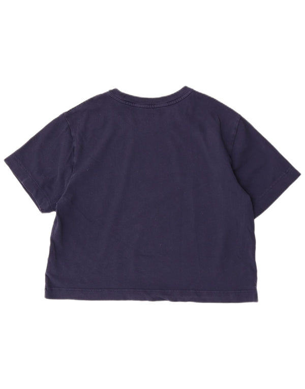 Gap T-shirt grafica oversize corta da donna, taglia UK 10, piccola, in cotone blu navy