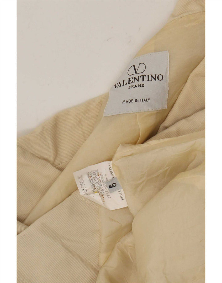 Giacca Blazer 3 Bottoni Donna Valentino IT 40 Piccolo Gessato Beige