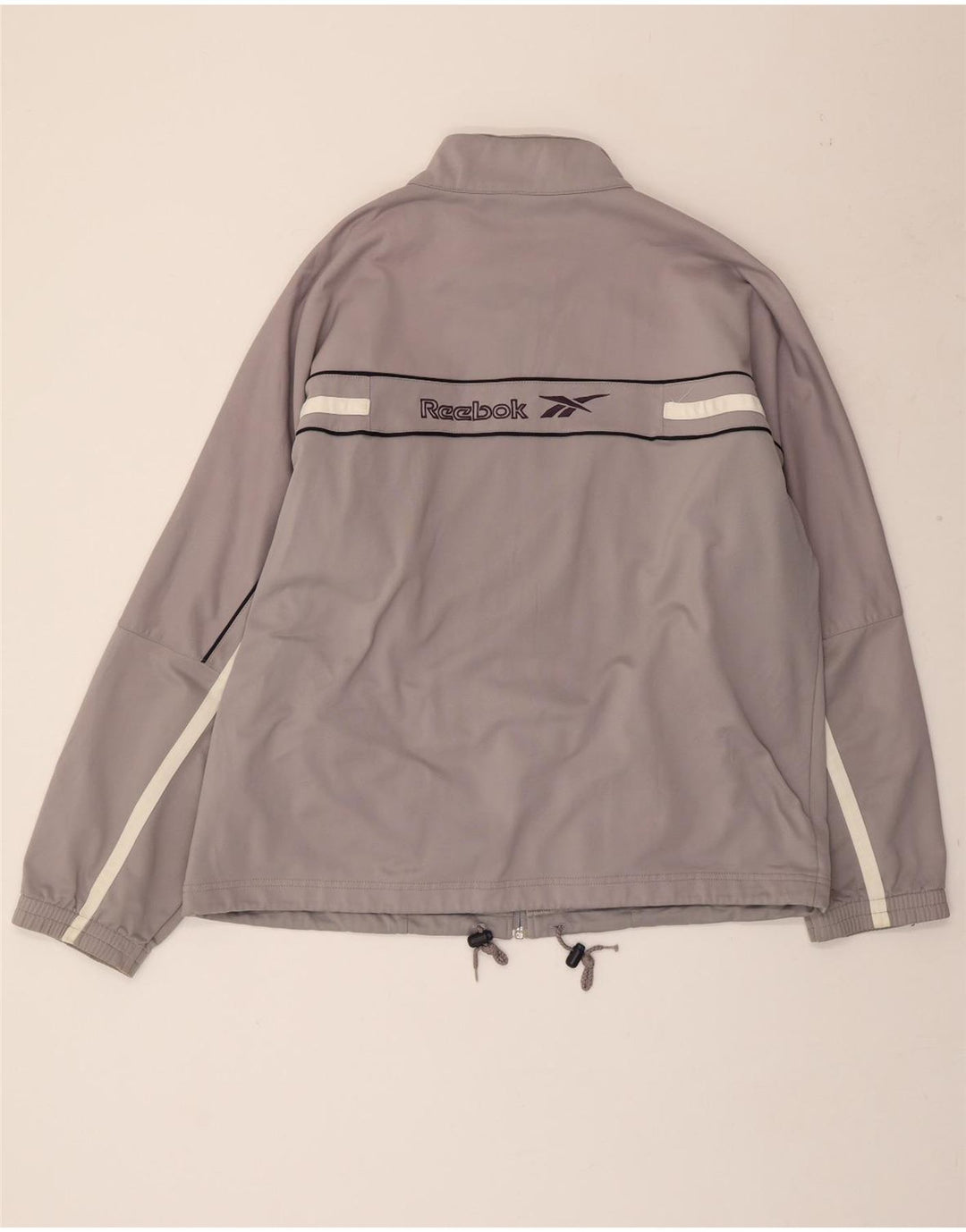 REEBOK Mens Graphic Tracksuit Top Jacket Medium Grey