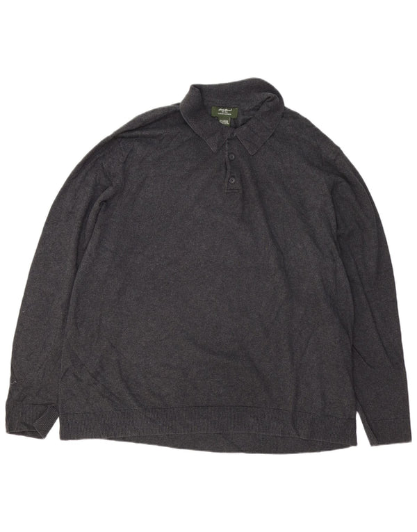 EDDIE BAUER Maglione da uomo con collo alto 2XL Cotone grigio