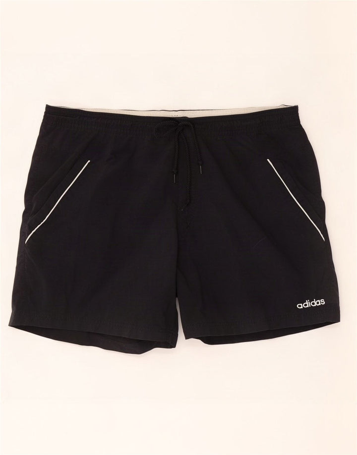 Pantaloncini sportivi Adidas da uomo grandi neri in poliammide